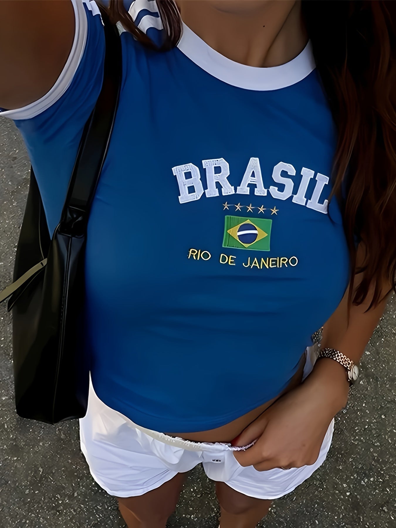 T-SHIRT BLEU "BRASIL"