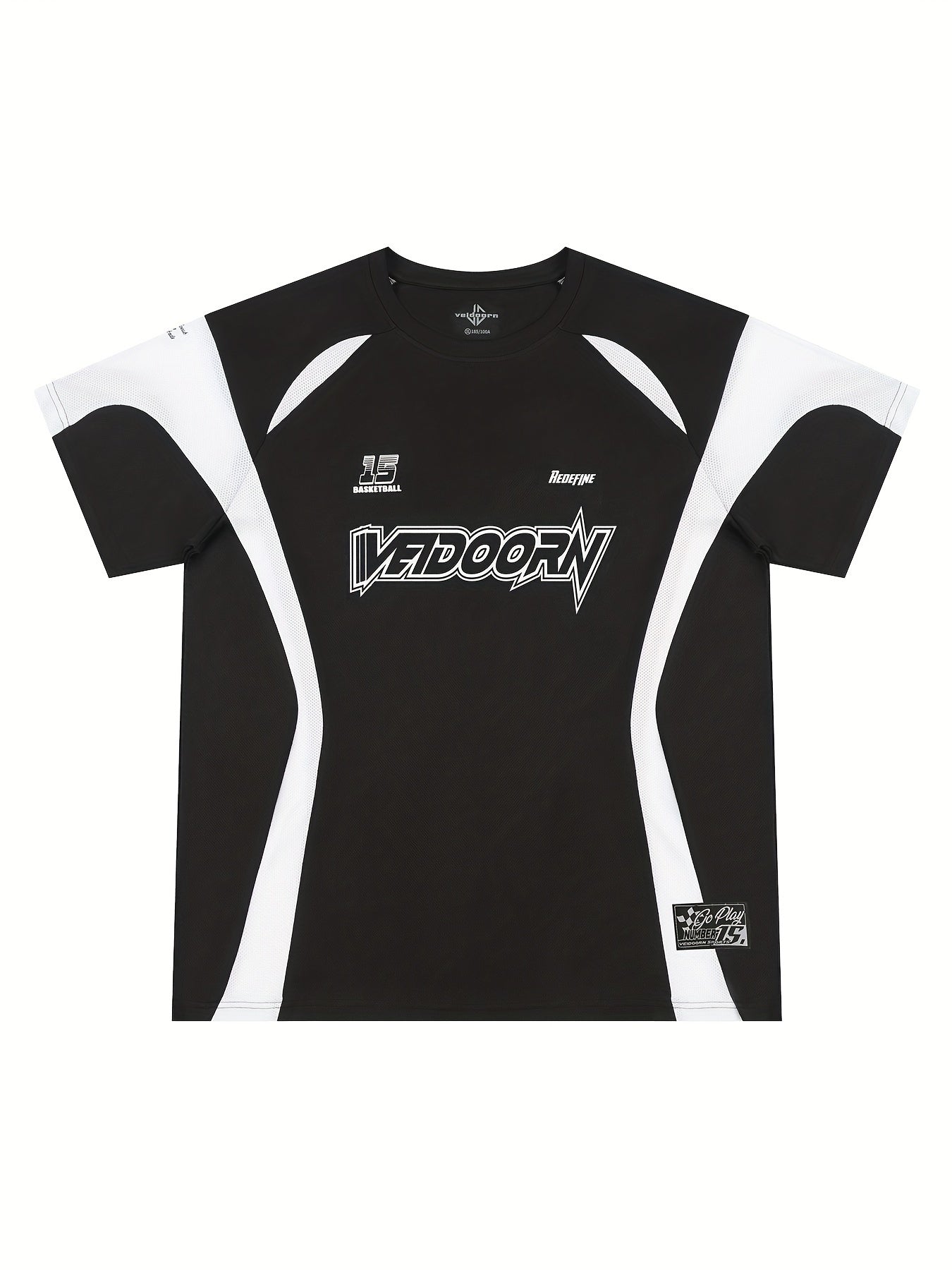 T-SHIRT BLANC/NOIR "VEIDORN"