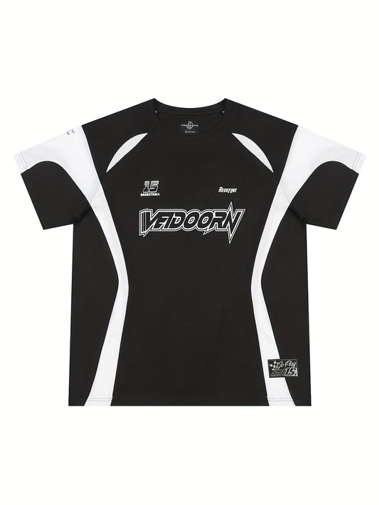 T-SHIRT BLANC/NOIR "VEIDORN"