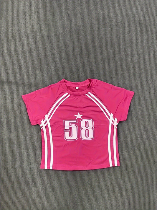 T-SHIRT ROSE "58"