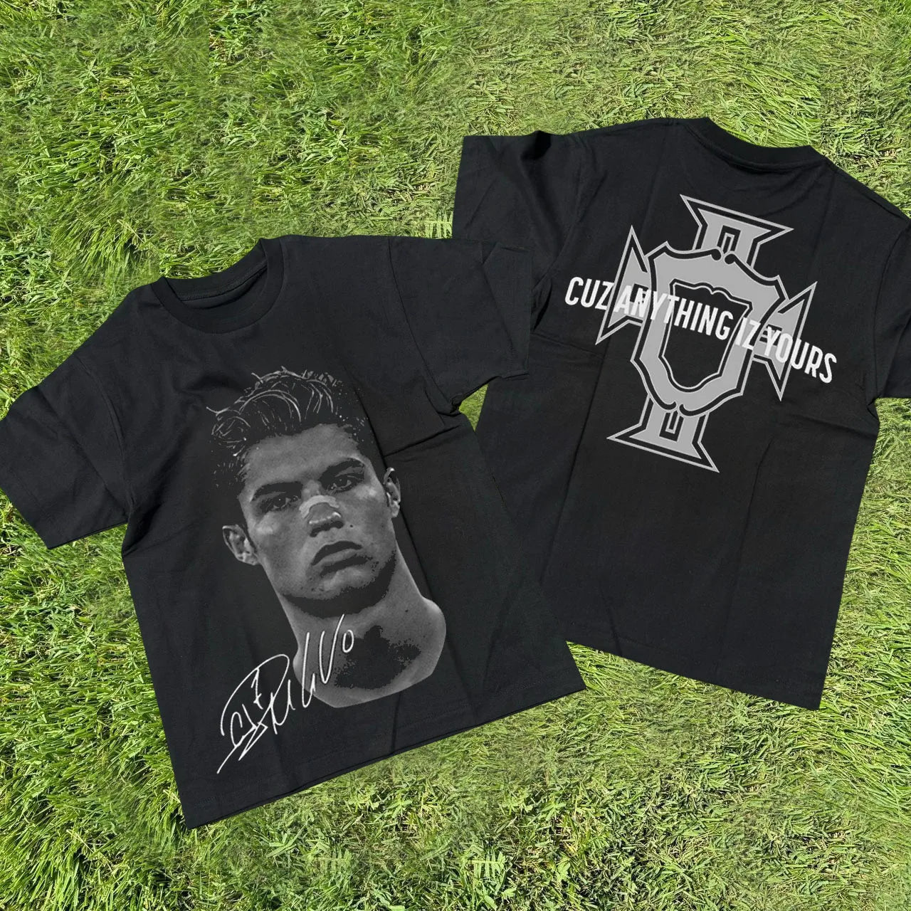 T-SHIRT NOIR "RONALDO"