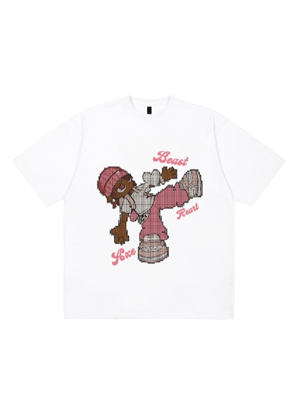 T-SHIRT BLANC "BEAST"