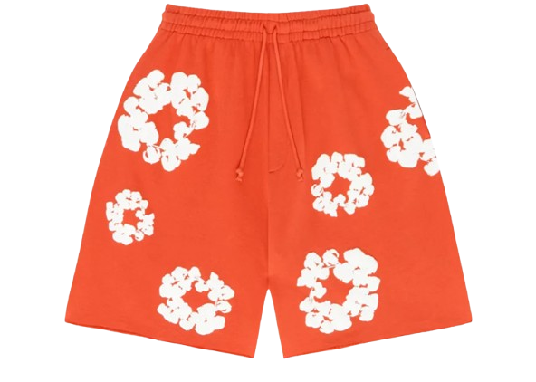 SHORT ORANGE "DENIM TEARS"