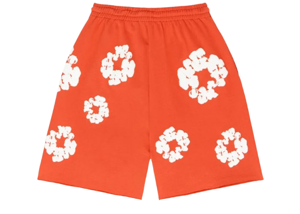 SHORT ORANGE "DENIM TEARS"