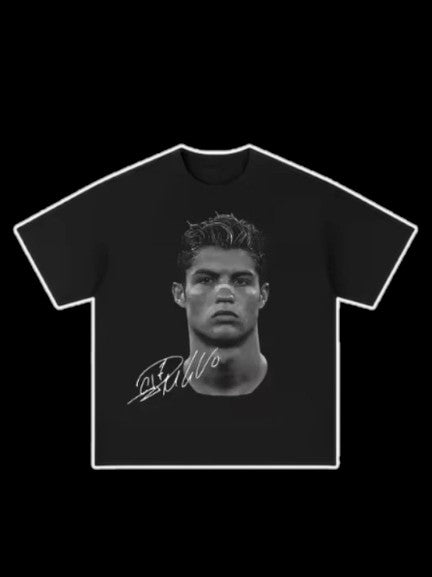 T-SHIRT NOIR "RONALDO"