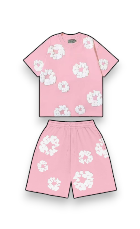 ENSEMBLE ROSE DENIM TEARS